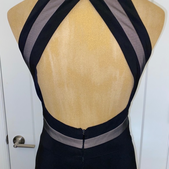 Vintage Morgan &co Black open back gown SZ 5/6 - Picture 5 of 7